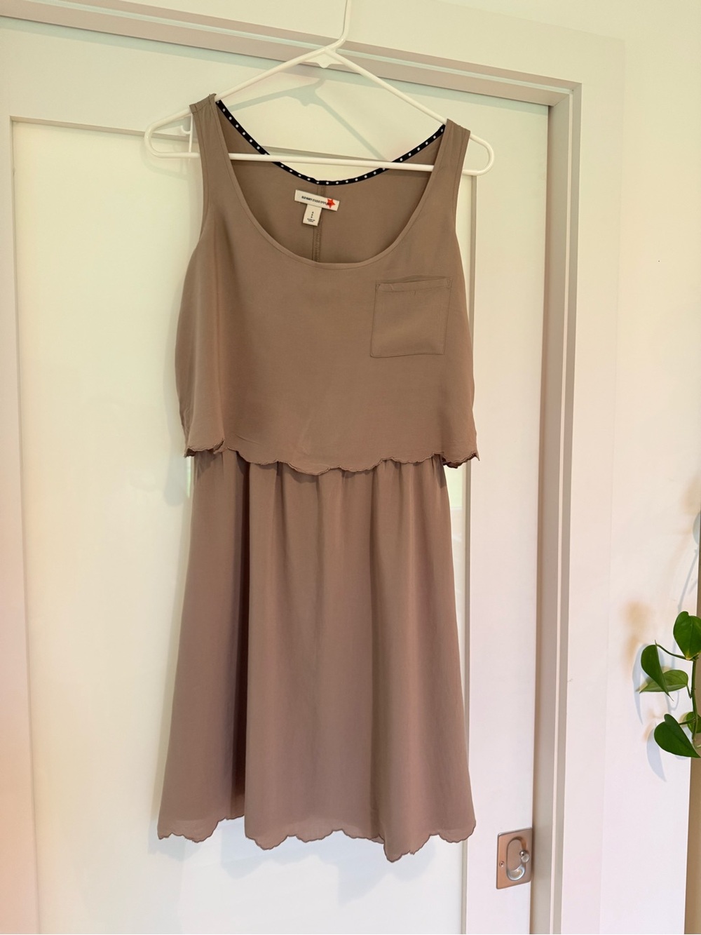 Sleeveless Taupe Layered Dress